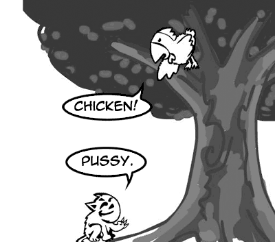 Chicken vs Cat comic